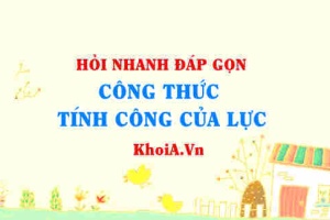 Công thức tính công của lực F lớp 10?
